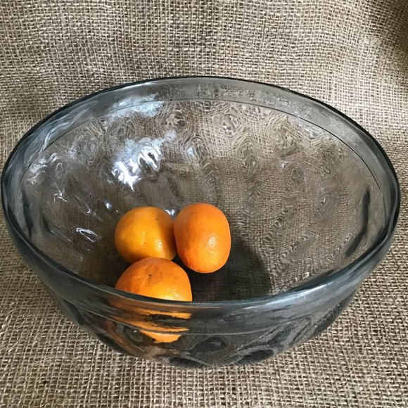 Hand Blown Unique Art Glass Bowl  Ice Blue Glass - Picture 2 of 6